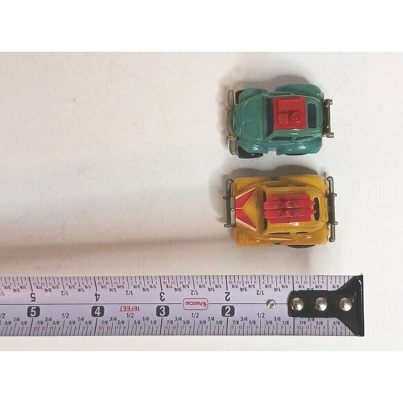 MINI VW Volkswagon 2 Beetles Set Friction (Not Working) Vintage 1 Bumper Broken - Picture 15 of 15